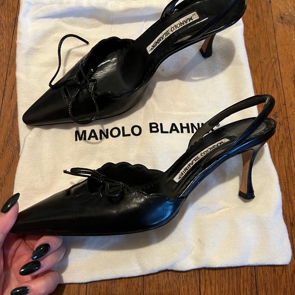 Vintage Manolo Blahnik slingback pumps - Picture 3 of 6